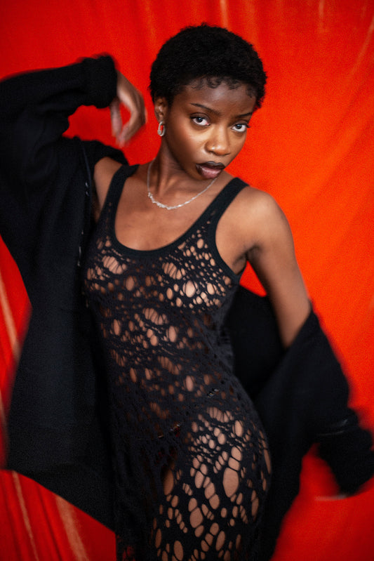 Benetton mesh dress Y2K