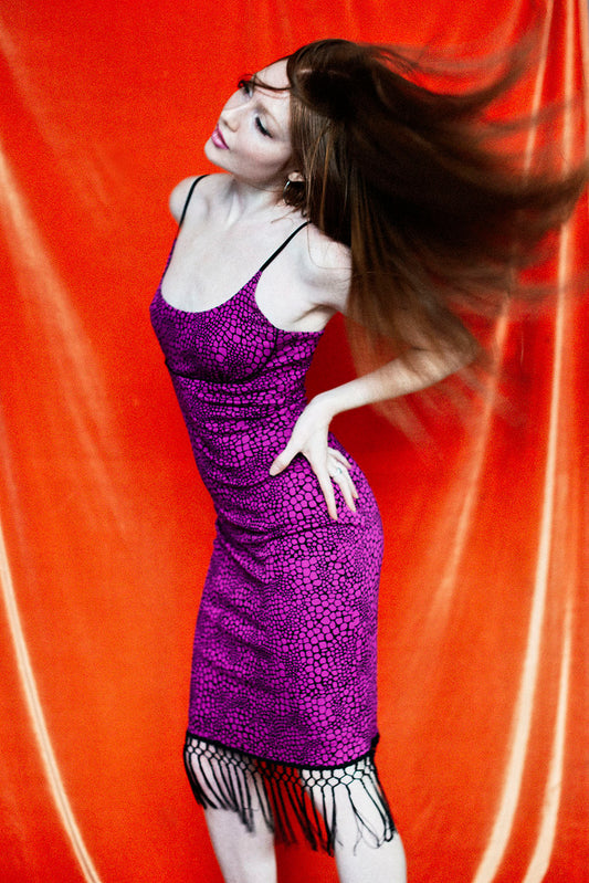 BEBE dress with fringes